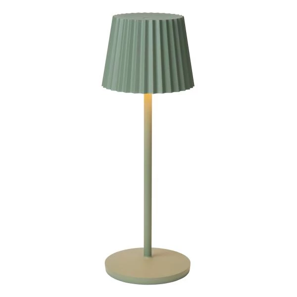 Lucide JUSTINE - Lámpara de mesa Recargable Dentro/Fuera - Batería/acumulador - LED Regul. - 1x2W 2700K - IP54 - Con estación de carga inalámbrica - Verde - detalle 1